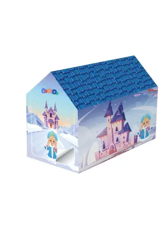Buz Şatosu Oyun Çadırı Prenses Oyun Evi Karlar Ülkesi Kraliçesi Princess Şato Evcilik Oyunu - Mavi - 5