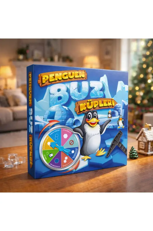 Penguen Buz Küpleri Eğlenceli Aile Oyunu - Yeni Kural Çarklı Versiyon V2 - BUNDERA