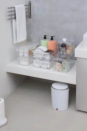 Buzdolabı Düzenleyici Dolap İçi Organizer Raf 310*180 *150 MM - Şeffaf - No Color - PRIMA NOVA (1)