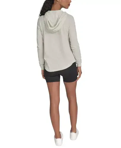 Ruched-Sleeve Zip Hoodie-Celadon Tint - CALVIN KLEIN (1)