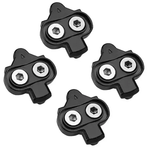 BV Bike Cleats - Compatible with Shimano SPD & Look X-Track Pedals for Spinning, Indoor Cycling, and Mountain Biking - Easy Cleat Release, Top Power Transfer, Customizable Stability 