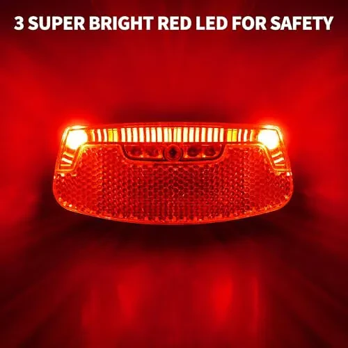 BV Bike Lights for Night Riding LED Bike Tail Light - Bicycle Light Battery-Powered/Rechargeable - Rear Bike Light Weather Resistant - Visible Up to 1500ft Bicycle Tail Light LED Bike Light - 4