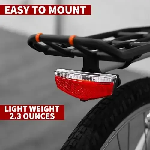 BV Bike Lights for Night Riding LED Bike Tail Light - Bicycle Light Battery-Powered/Rechargeable - Rear Bike Light Weather Resistant - Visible Up to 1500ft Bicycle Tail Light LED Bike Light - 6