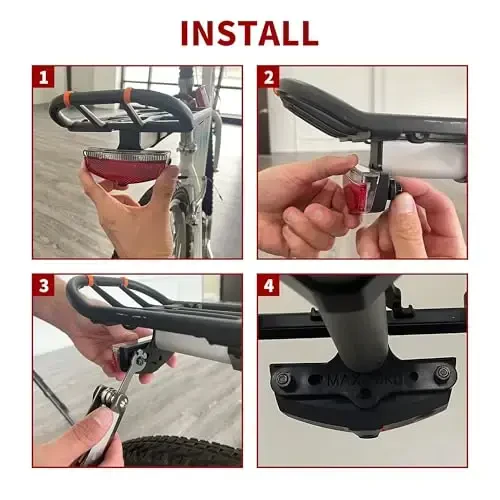 BV Bike Lights for Night Riding LED Bike Tail Light - Bicycle Light Battery-Powered/Rechargeable - Rear Bike Light Weather Resistant - Visible Up to 1500ft Bicycle Tail Light LED Bike Light - 7