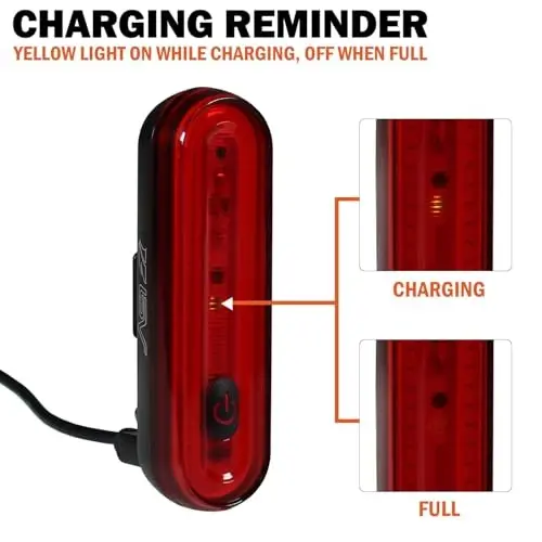 BV Bike Lights for Night Riding LED Bike Tail Light - Bicycle Light Battery-Powered/Rechargeable - Rear Bike Light Weather Resistant - Visible Up to 1500ft Bicycle Tail Light LED Bike Light - 5