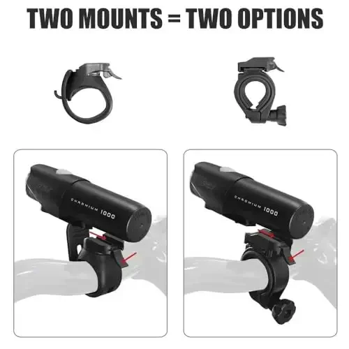 BV Bike Lights, Super Bright with 5 LED Bike Headlight & 3 LED Rear, Bike Lights for Night Riding with Quick-Release, Waterproof Bicycle Light Set, Bike Accessories, Bicycle Accessories, Flashlight - BV (1)