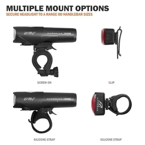 BV Bike Lights, Super Bright with 5 LED Bike Headlight & 3 LED Rear, Bike Lights for Night Riding with Quick-Release, Waterproof Bicycle Light Set, Bike Accessories, Bicycle Accessories, Flashlight - 3