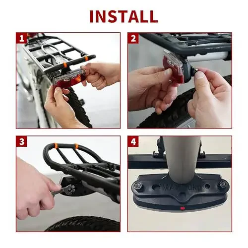 BV Bike Lights for Night Riding LED Bike Tail Light - Bicycle Light Battery-Powered/Rechargeable - Rear Bike Light Weather Resistant - Visible Up to 1500ft Bicycle Tail Light LED Bike Light - 7