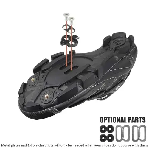BV Bisiklet Kilitleri - Shimano SPD ve Look X-Track Pedallarla Uyumlu - Spinning, İç Mekan Bisikleti ve Dağ Bisikleti İçin - Kolay Kilit Çözümü, Maksimum Güç Aktarımı, Özelleştirilebilir Kararlılık - 2
