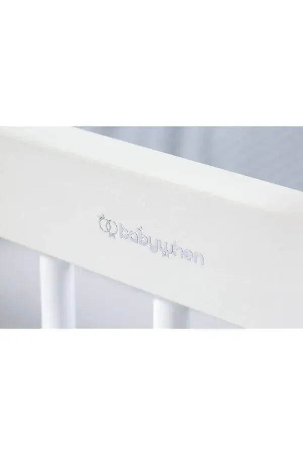 Bw1066 - Amaliy bosqichli ona yonida g'ildirakli chaqaloq beshigi yog'och 60x120 - 7