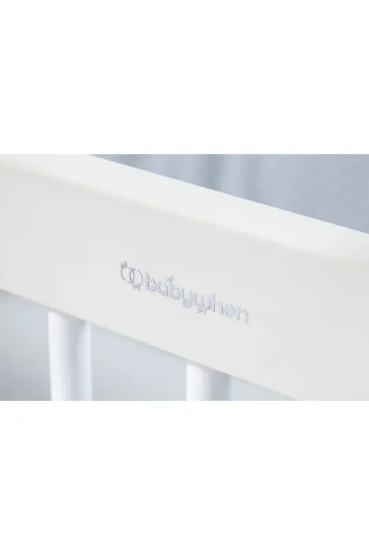 Bw1066 - Amaliy bosqichli ona yonida g'ildirakli chaqaloq beshigi yog'och 60x120 - 7