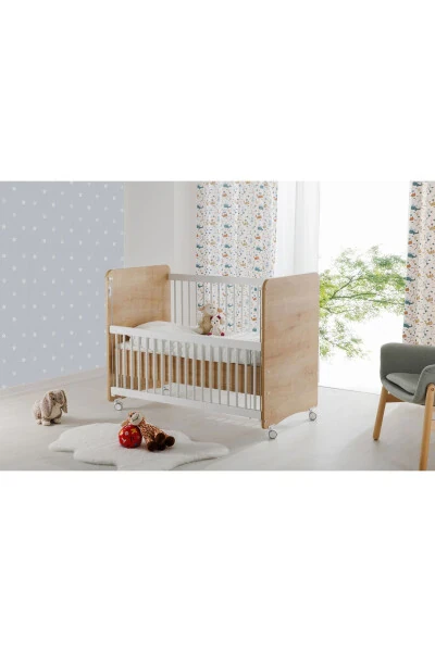 Bw1066 - Practical Step-by-Step Side-Sleeping Baby Crib Wood 60x120 - BABYWHEN (1)