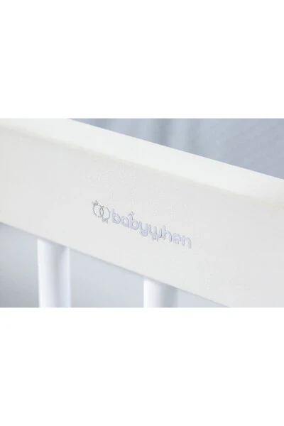 Bw1076 - Amaliy tebranadigan ona yonli bosqichli chaqaloq beshigi yog'och 60x120 - 6