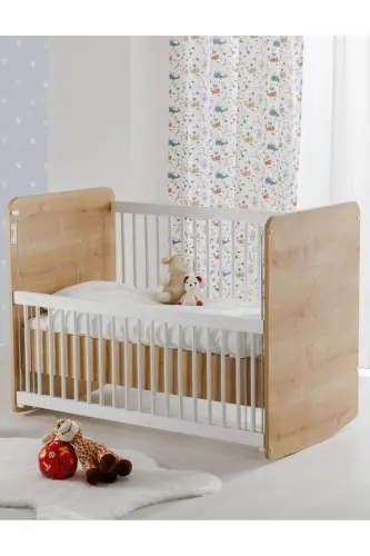Bw1076 - Practical Rocking Cradle Side-Sleeping Baby Cot Wood 60x120 - 4