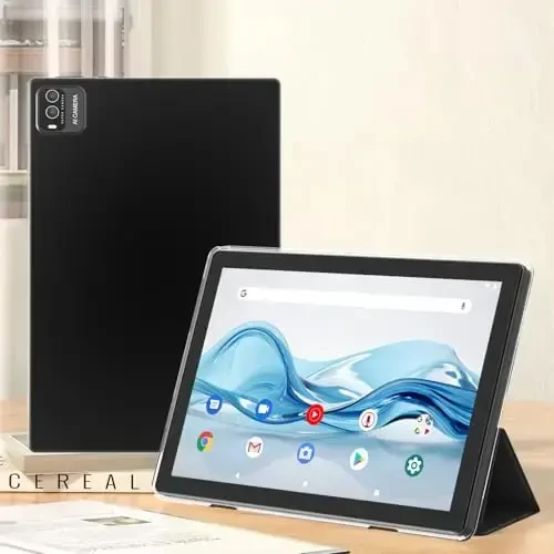 BYANDBY 10 dyuymli planshetlar, Android 14 plansheti 2 v 1, to‘rt yadroli protsessor, 64 GB+8 GB+1 TB kengaytiriladigan, Wi-Fi, BT, ikkita kamera, IPS sensorli ekran, o‘yinlar, GMS sertifikatlangan (qora) - BYANDBY (1)