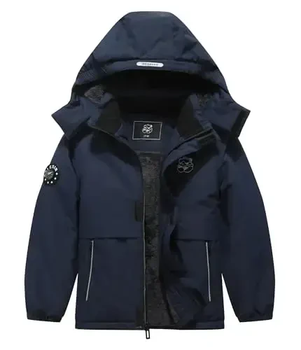 BYLESIN Kid's Waterproof Ski Jacket Warm Winter Coat Boys Snowboarding Jackets Outdoor 