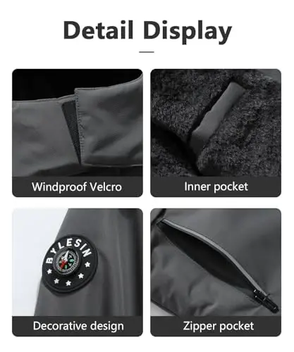 BYLESIN Kid's Waterproof Ski Jacket Warm Winter Coat Boys Snowboarding Jackets Outdoor - 7