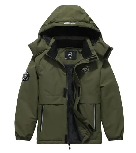 BYLESIN Kid's Waterproof Ski Jacket Warm Winter Coat Boys Snowboarding Jackets Outdoor 