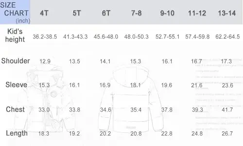 BYLESIN Kids Boy's Winter Coat Fleece Lined Waterproof Jacket Puffy Cotton Coat Thick Hooded Down Outdoor Coats - MODAZONE