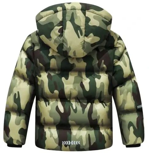 BYLESIN Kids Boy's Winter Coat | Fleece Lined Waterproof Jacket Puffy Cotton Coat Thick Hooded Down Outdoor Coats - BYLESIN (1)