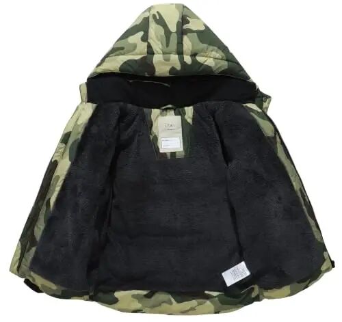 BYLESIN Kids Boy's Winter Coat | Fleece Lined Waterproof Jacket Puffy Cotton Coat Thick Hooded Down Outdoor Coats - 3