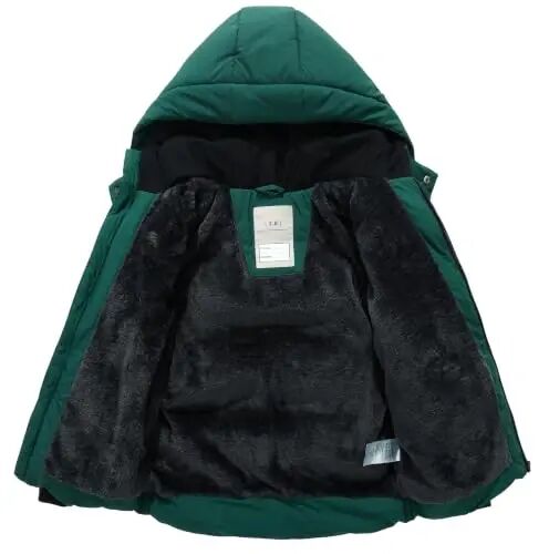 BYLESIN Kids Boy's Winter Coat | Fleece Lined Waterproof Jacket Puffy Cotton Coat Thick Hooded Down Outdoor Coats - 3