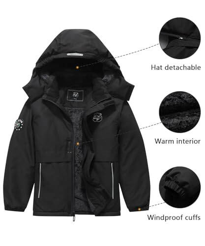 BYLESIN Kid's Waterproof Ski Jacket Warm Winter Coat Boys Snowboarding Jackets Outdoor - 6