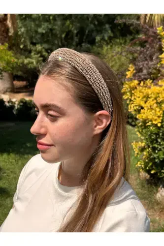 Bym001 Полный Камень Тиара: Элегантный Штрих, Завершающий Ваш Блеск, Женская Тиара для Волос - ЗОЛОТО - 1