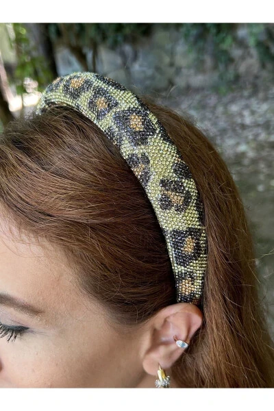 Bym008 Корона для вечернего платья с леопардовым принтом и камнями - Незаменимый аксессуар для ваших элегантных мероприятий - 8