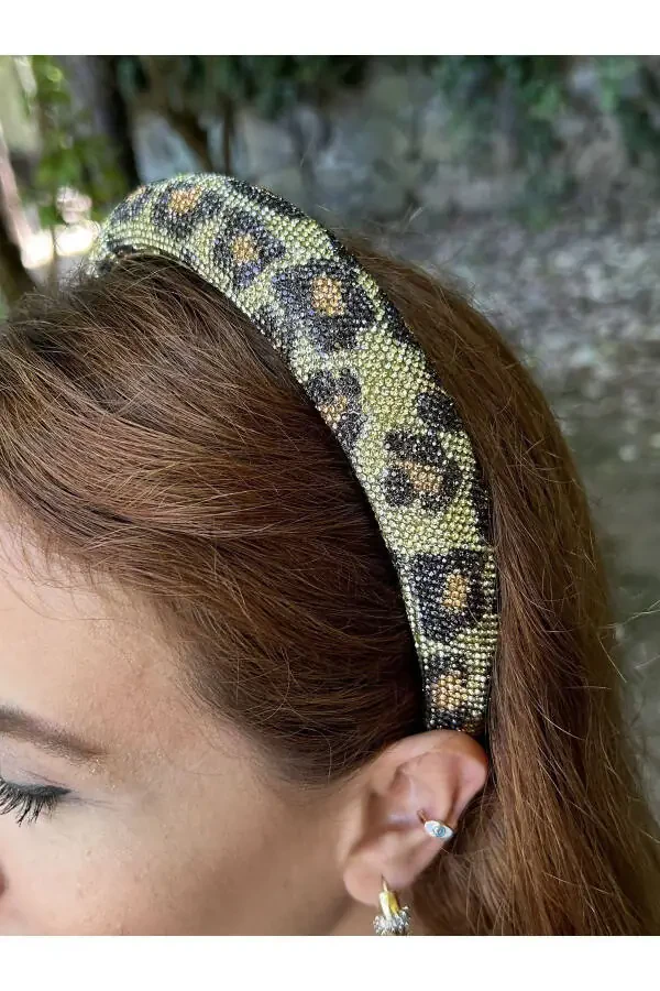 Bym008 Корона для вечернего платья с леопардовым принтом и камнями - Незаменимый аксессуар для ваших элегантных мероприятий - 8