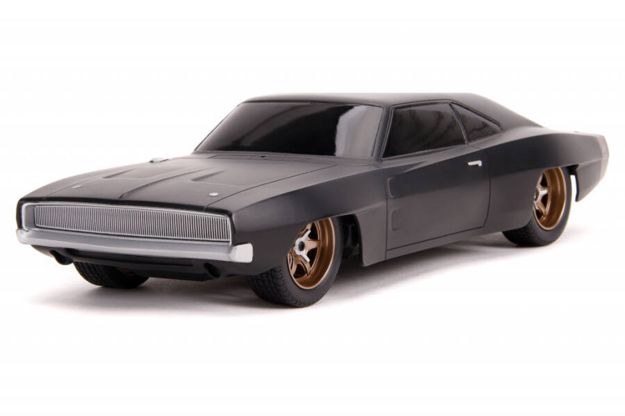 Быстрые и яростные 1: 16 Радиоуправляемая модель автомобиля Дома 1968 Dodge Charger Widebody (чёрный) - 6