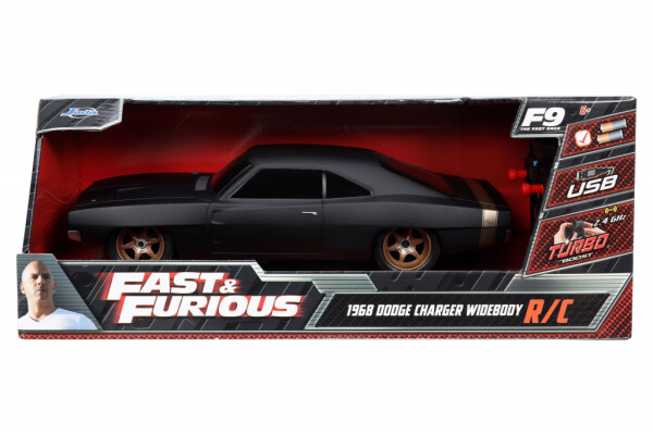 Быстрые и яростные 1: 16 Радиоуправляемая модель автомобиля Дома 1968 Dodge Charger Widebody (чёрный) - 9