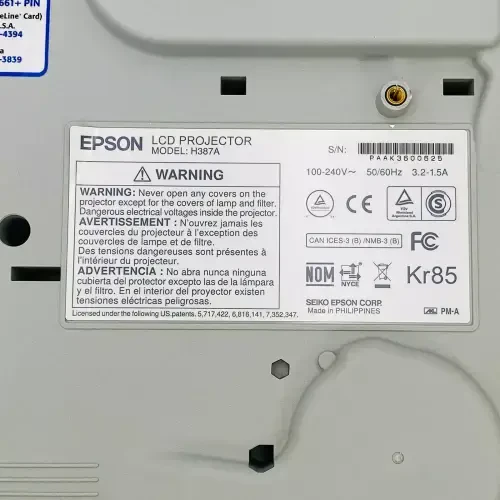 Бывший в употреблении Epson PowerLite 905 3LCD-проектор 3000 ANSI HDMI HD 1080i с набором аксессуаров - 6