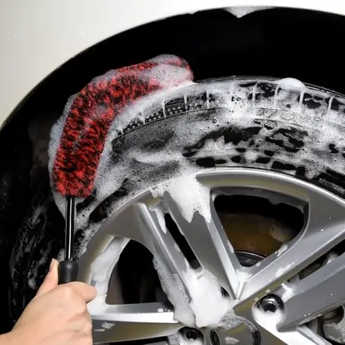 bzczh Metal Free Soft Wheel Rim Brush 4 Pack, Synthetic Car Cleaning Brush, Highly Water Absorption, Dense and Durable Tire Brush for Cleaning Wheels, Rims, Spokes, Fenders, Engines… - 5