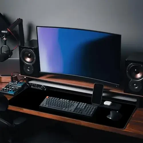 Bzu Black Extended Big Mouse Pad Large,XL Gaming Mouse Pad Desk Pad,31.5x11.8inch Long Computer Keyboard Mouse Mat Mousepad with 3mm Non-Slip Base and Stitched Edge for Home Office Work - 5