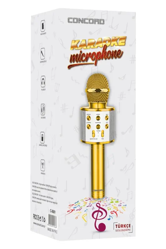 C-8501 Karaoke Türkcha Mikrofon Bluetooth Karnayka - 3