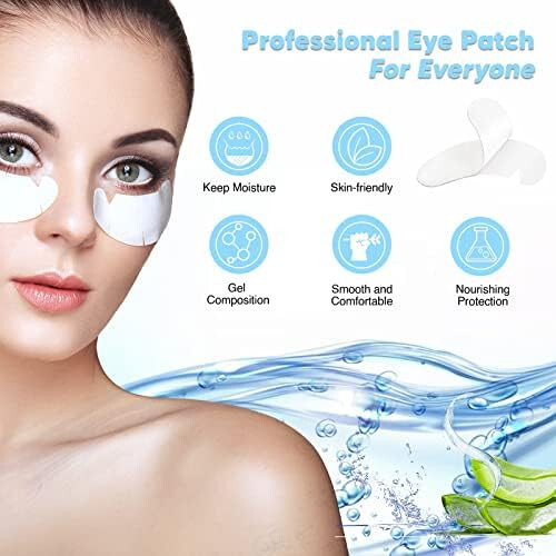 C. ARTIST 100 Pairs V-Shaped 100% Natural Eyelash Extension Under Eye Gel Pads Kit, Hydrogel Eye Patches with Collagen & Aloe Vera, Eyelash Extension Supplies Tools, Lash Tech Supplies - 4