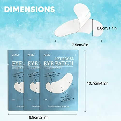 C. ARTIST 100 Pairs V-Shaped 100% Natural Eyelash Extension Under Eye Gel Pads Kit, Hydrogel Eye Patches with Collagen & Aloe Vera, Eyelash Extension Supplies Tools, Lash Tech Supplies - 5