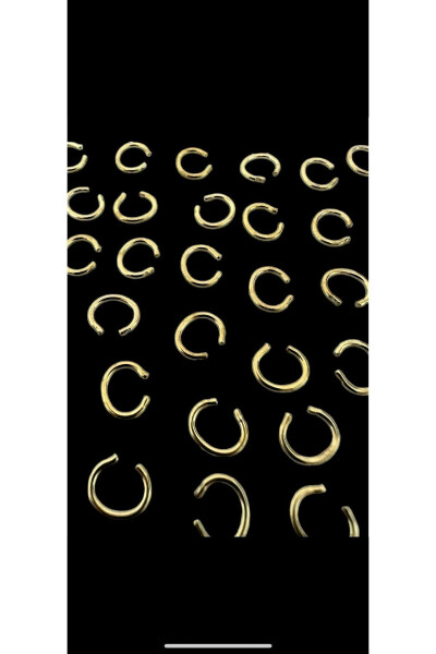 C Connector (GOLD COLOR) 100 Pieces Ring Round Ring Connector Iron Material Macrame - 12