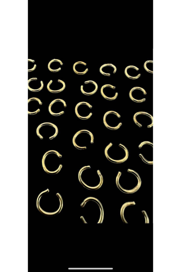 C Connector (GOLD COLOR) 100 Pieces Ring Round Ring Connector Iron Material Macrame - 12