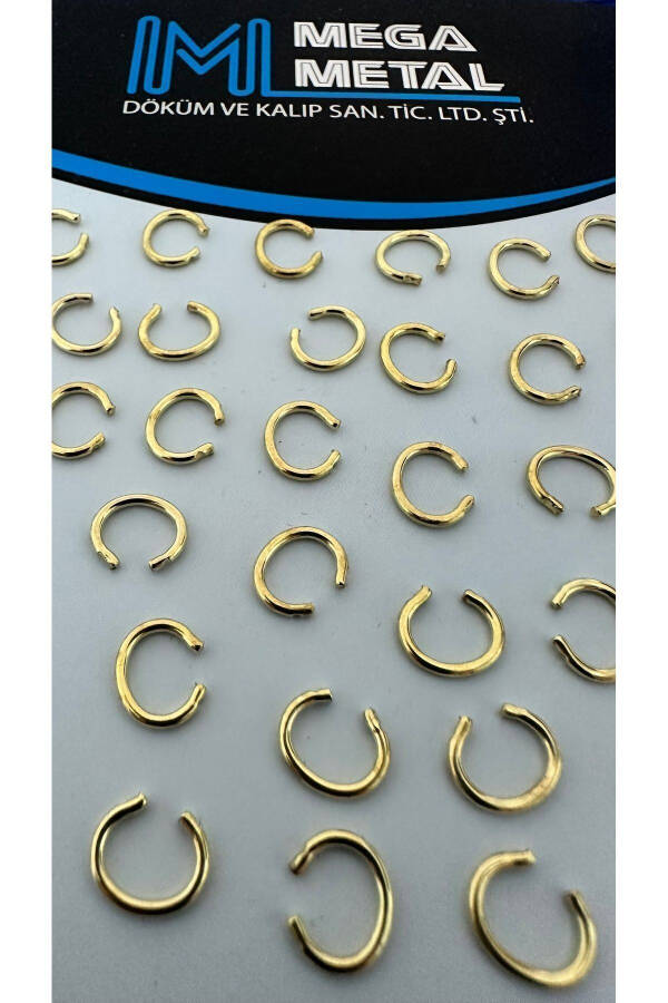 C Connector (GOLD COLOR) 100 Pieces Ring Round Ring Connector Iron Material Macrame - 13