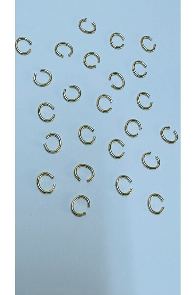 C Connector (GOLD COLOR) 100 Pieces Ring Round Ring Connector Iron Material Macrame - 15