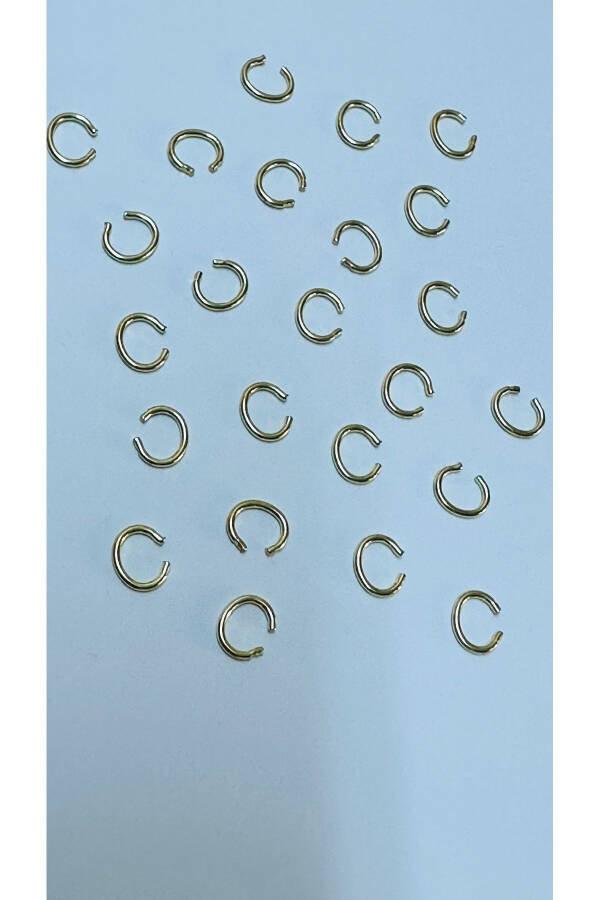 C Connector (GOLD COLOR) 100 Pieces Ring Round Ring Connector Iron Material Macrame - 15