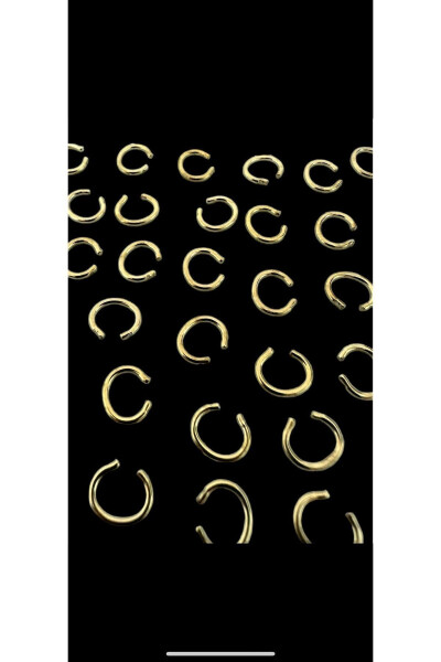 C Connector (GOLD COLOR) 100 Pieces Ring Round Ring Connector Iron Material Macrame - 7