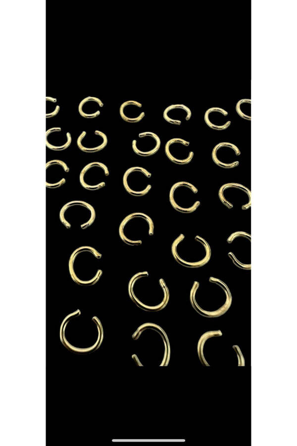 C Connector (GOLD COLOR) 100 Pieces Ring Round Ring Connector Iron Material Macrame - 2