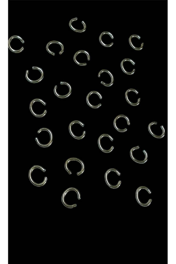 C Connector (SILVER) 100 Pieces Ring Round Ring Fitting Iron Material Macrame - 5