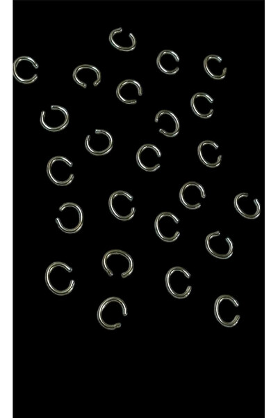 C Connector (SILVER) 100 Pieces Ring Round Ring Fitting Iron Material Macrame - 3