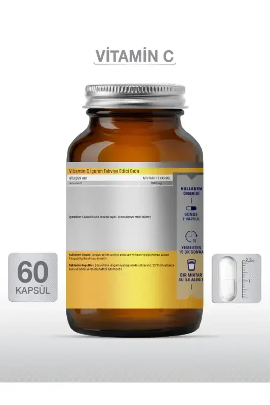 C vitamini 1000 mg 60 kapsula - 2