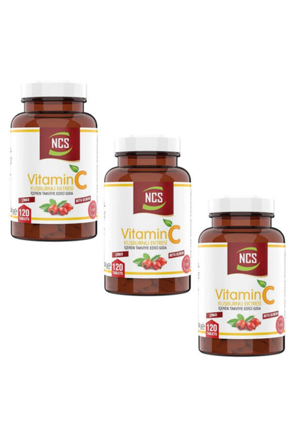 C Vitamini 1000 Mg Beta Glucan Zinc Rose 120 Tablet 3 Kutu - 1