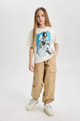 C0447a8 Ss Girls Parachute Cargo Cotton Pants - 1